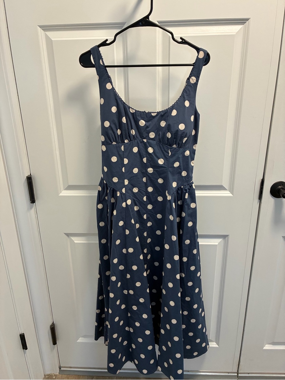 Abercrombie & Fitch Navy Blue Polka Dot Sundress